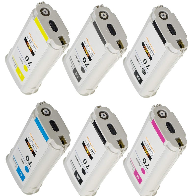 LKB 6PK Compatible HP70 Ink Cartridge Replacement with 130ML Use with HP Designjet Z2100 Z5200 Z3200 Z3100 Z5400 (6 Pack HP70) Ã¢â‚¬â€œUS - Image 3